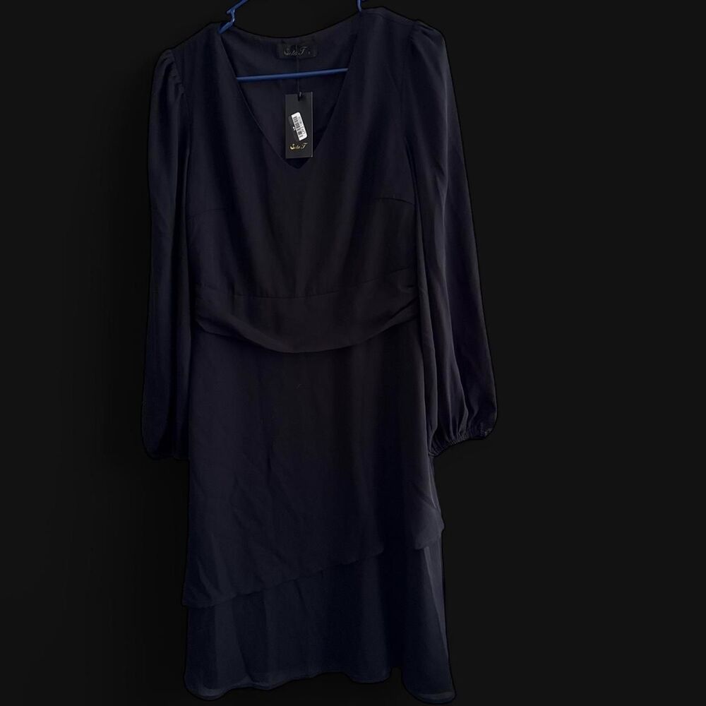 Women's Black and Navy Dress